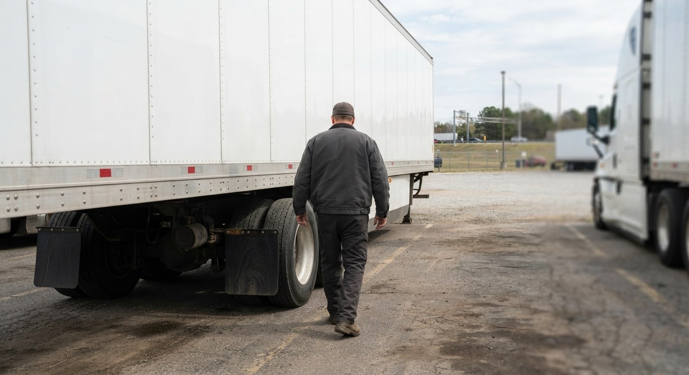 Drivers and dispatch inside the FASS LOGISTICS LLC yard